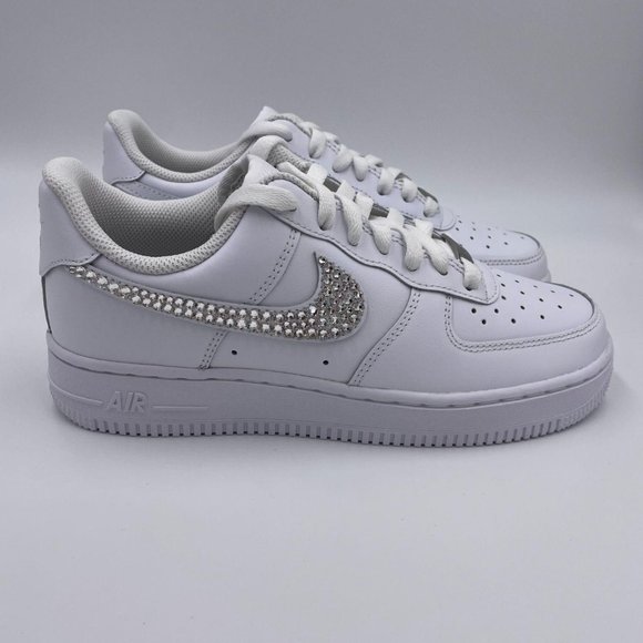 Swarovski Nike Air Force 1'07 White Womens Shoes - Picture 3 of 10
